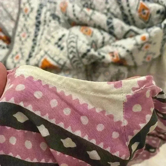 Free People White, Purple & Gray Spaghetti Strap Mini Dress/Top Size XS  - Picture 9 of 10